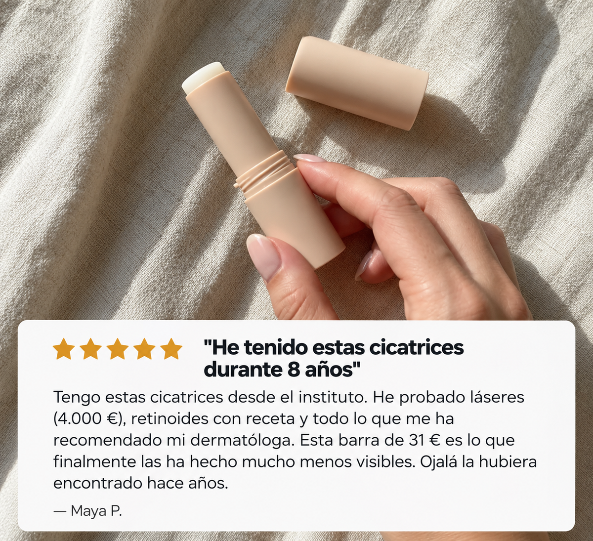 Stick Reparador de cicatrices.